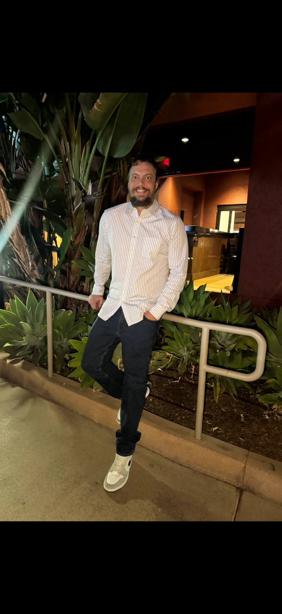 Christian Manrubia outdoors at night